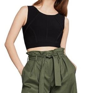 BCBG Fanella Crop Top XS Black reversible bandage